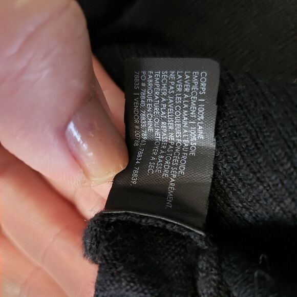 Club monaco black wool and silk sweater - Picture 4 of 8